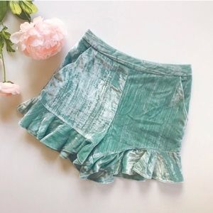 Topshop Velvet Shorts